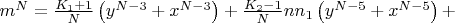 $m^N=\frac{K_1+1}N\left(y^{N-3}+x^{N-3}\right)+\frac{K_2-1}Nnn_1\left(y^{N-5}+x^{N-5}\right)+$