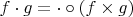 $f\cdot g= \cdot \circ(f\times g)$