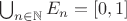 $\bigcup_{n\in\mathbb N}E_n=[0,1]$
