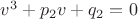 $v^3+p_2{v}+q_2=0$