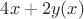 $4x+2y(x)$