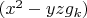 $(x^2-y z g_k)$