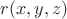 $r(x,y,z)$