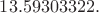 $13.59303322.$