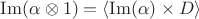 $\operatorname{Im}(\alpha \otimes 1) = \left\langle\operatorname{Im}(\alpha) \times D\right\rangle$