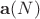 $\mathbf{a}(N)$ $\mathbf{a}(N)$