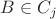 $B\in C_j$