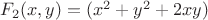 $F_2(x,y)=(x^2+y^2+2xy)$