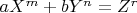 $aX^m+bY^n=Z^r$