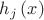 $\[{h_j}\left( x \right)\]$