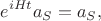 $$e^{iHt}a_S =a_S,$$
