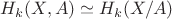 $H_k(X,A)\simeq H_k(X/A)$