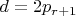 $d=2p_{r+1}$