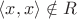 $\langle x, x\rangle\notin R$