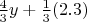 $\frac{4}{3}y+\frac{1}{3}	(2.3)$