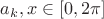 $a_k,x \in [0,2\pi]$