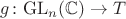 $g\colon \mathrm{GL}_n(\mathbb C)\to T$