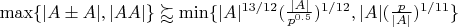 $\max\{|A\pm A|,|AA|\}\succapprox \min\{|A|^{13/12}(\frac{|A|}{p^{0.5}})^{1/12},|A|(\frac{p}{|A|})^{1/11}\}$