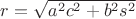 $r=\sqrt{a^2c^2+b^2s^2$ $r=\sqrt{a^2c^2+b^2s^2$