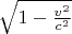 $\sqrt{1-\frac{v^2}{c^2}}$