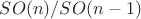 $SO(n)/SO(n-1)$