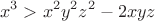 $$x^3>x^2y^2z^2-2xyz$$