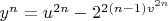 $y^n=u^{2n}-2^{2(n-1)v^{2n}$