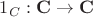 $1_C : \mathbf{C} \to \mathbf{C}$
