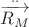 $\[\mathop {\overrightarrow {{R_M}} }\limits^{..} \]$