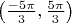 $\left(\frac{-5\pi}{3}, \frac{5\pi}{3}\right)$