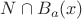 $N\cap B_{a}(x)$
