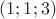 $(1;1;3)$