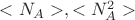 $<N_{A}>, <N_{A}^{2}>$