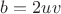 $b = 2uv$