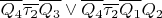 $\overline{Q_4}\overline{\tau_2}\overline{Q_3}\vee\overline{Q_4}\overline{\tau_2}\overline{Q_1}Q_2$