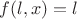 $f(l,x) = l$