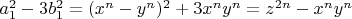 $a_1^2-3 b_1^2=(x^n-y^n)^2+3 x^n y^n=z^{2 n}-x^n y^n$