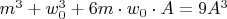 $m^3+w_0^3+6m\cdot w_0\cdot A=9A^3$