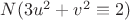 $N(3u^2+v^2\equiv 2)$
