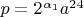 $\[p = 2^{\alpha _1 } a^{24} \]$