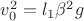 $v_0^2=l_1\beta^2g$