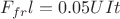 $ F_{fr} l = 0.05 U I t $