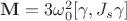 $\mathbf{M}=3\omega_0^2 [\mathbf{\gamma}, J_s \mathbf{\gamma}]$