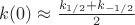 $k(0) \approx \frac{k_{1/2} + k_{-1/2}}{2}$