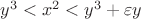 $y^3<x^2<y^3+\varepsilon y$