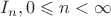 $I_n, 0 \leqslant n < \infty$