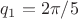 $q_1 = 2 \pi/5$