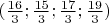 $(  \frac{16}{3} ;  \frac{15}{3} ;  \frac{17}{3} ;  \frac{19}{3}  )$