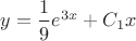 $y=\dfrac{1}{9}e^{3x}+C_1x$