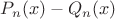 $P_n(x)-Q_n(x)$